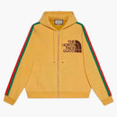 Gucci x the north face web print cotton sweatshirt gold