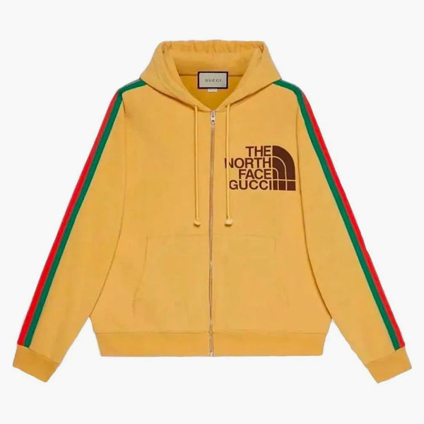 Gucci x The North Face Web Print Botton Bluza Złota