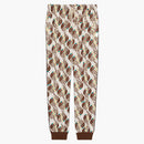 Gucci X The North Face Web Print Technical Jersey Jogging Pant Ivory/brown
