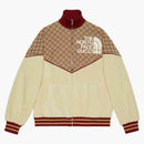 Gucci x la giacca zip a faccia nord beiget/ebano