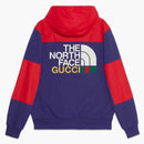 Gucci x la giacca zip a faccia nord blu/rossa