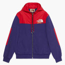 Gucci x la giacca zip a faccia nord blu/rossa