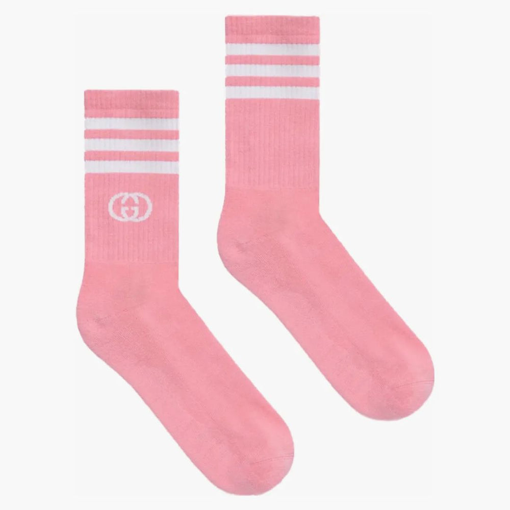 GuccixadidasAnkleSocksPinkWhit
