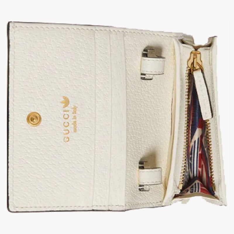 Gucci X Adidas Card Case With Horsebit White/black