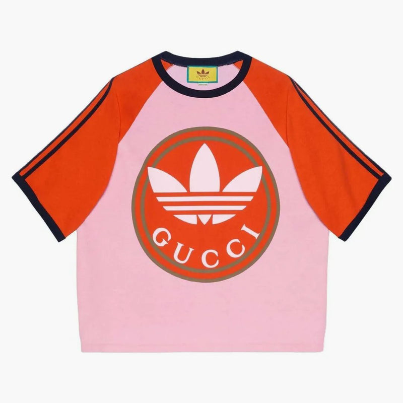Gucci x Adidas Color Block T-shirt różowy