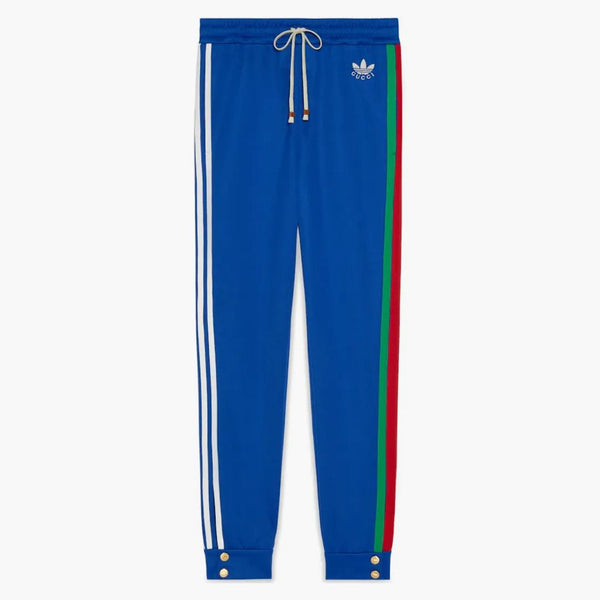 Gucci X Adidas Cotton Jersey Jogging Pant Cobalt Blue