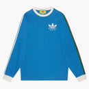 Gucci X Adidas Cotton Jersey T-Shirt Blue
