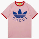 GUCCI X Adidas Cotton Jersey tričko růžové/červené
