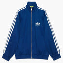 Gucci X Adidas Cotton Jersey Zip Jacket Blue