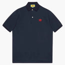 Gucci X Adidas Cotton Piquet Polo Dark Blue