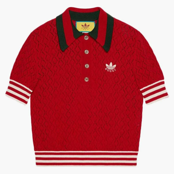 Gucci x Adidas Cotton Polo Red