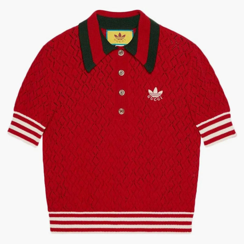 Gucci x Adidas Cotton Polo Red