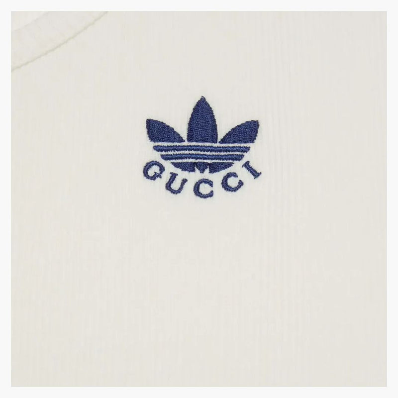 Gucci x adidas bomullstank topp elfenben