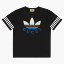 T-shirt di cotone Gucci X Adidas Nero/multicolore
