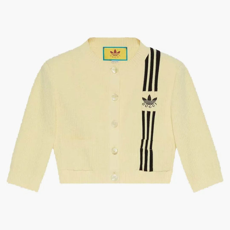 Gucci x adidas beskurna cardigan gul