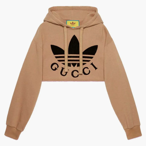 Gucci X Adidas Cropped Sweatshirt Beige
