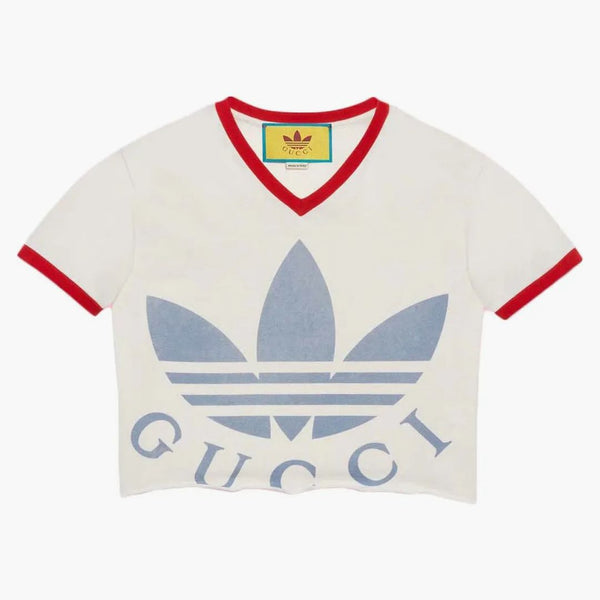 Gucci X Adidas Cropped T-shirt White
