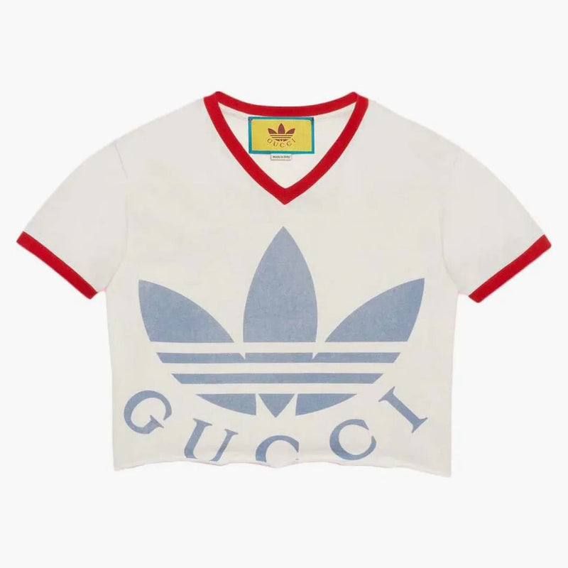 Gucci X Adidas Cropped T-shirt White