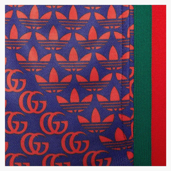 Gucci X Adidas Double G And Trefoil Print Sweatpants Blue/red