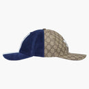 Gucci x adidas Cap de béisbol de doble cara Navy/beige