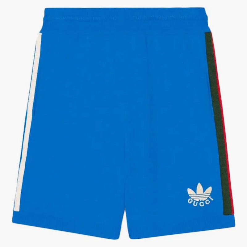 Gucci x Adidas Shorts elastico viscosa blu