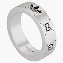 Gucci X Adidas Engraved Interlocking G Ring Silver