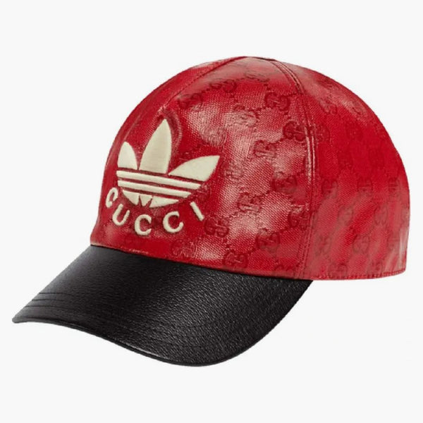 Gucci x adidas gg allover logo cap röd/svart