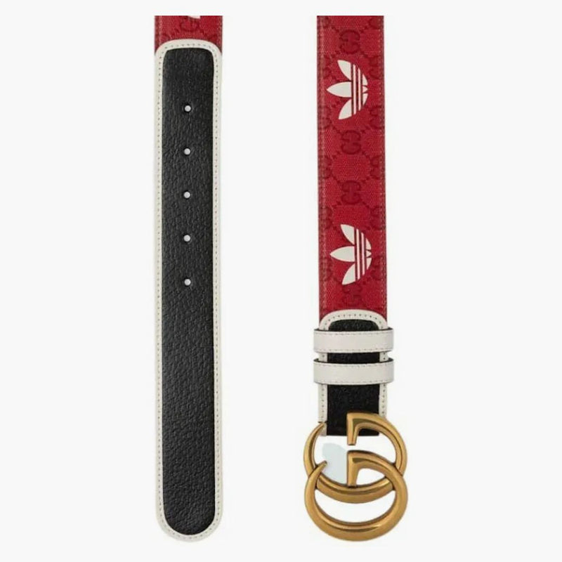 Gucci X Adidas Gg Canvas Belt Red/white/black