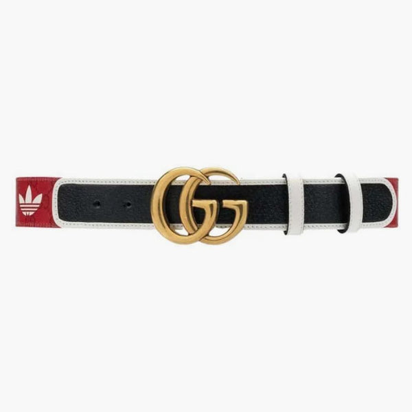 Gucci x Adidas GG Cintura di tela rosso/bianco/nero