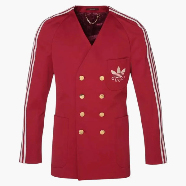 Gucci x adidas poliester z kurtki na czerwono