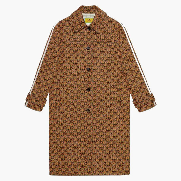 Gucci x adidas gg treffoil płaszcz czarny/pomarańczowy