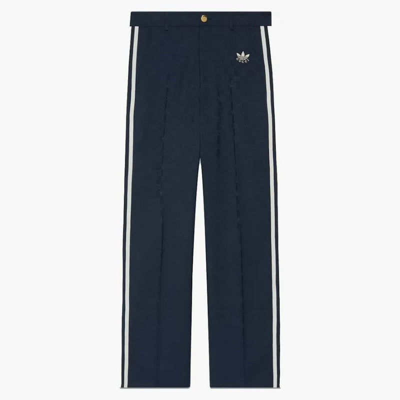 Gucci X Adidas GG Treffoil Jacquard Logo Pant Dark Blue