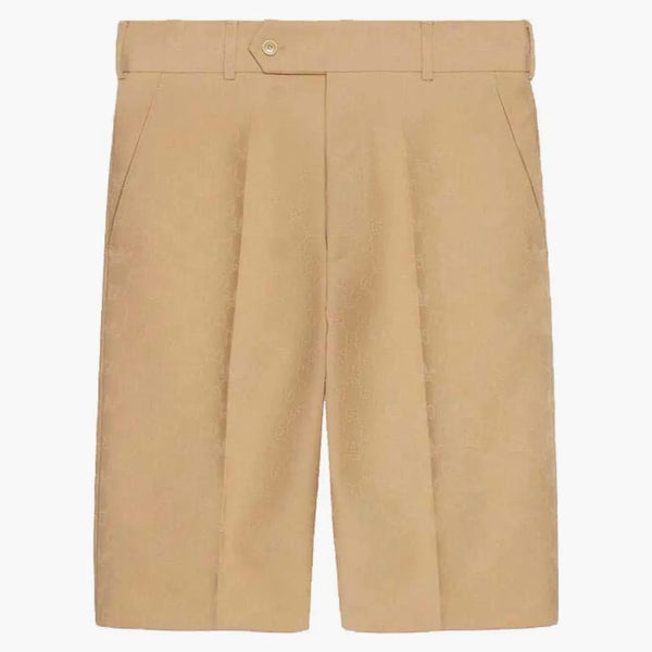 Gucci X Adidas Gg Trefoil Jacquard Shorts Beige