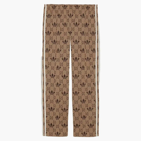 Gucci X Adidas Gg Trefoil Jacquard Sweatpants Beige/ebony