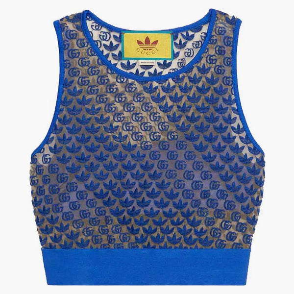 Gucci x adidas GG Tiulle Top Blue