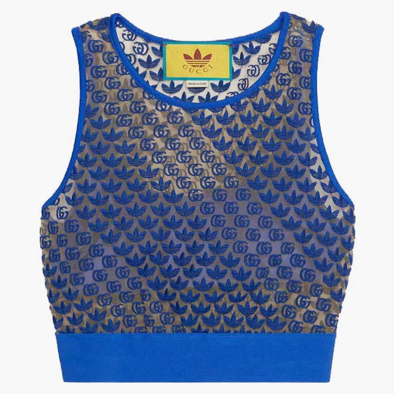 Gucci x adidas GG Tiulle Top Blue
