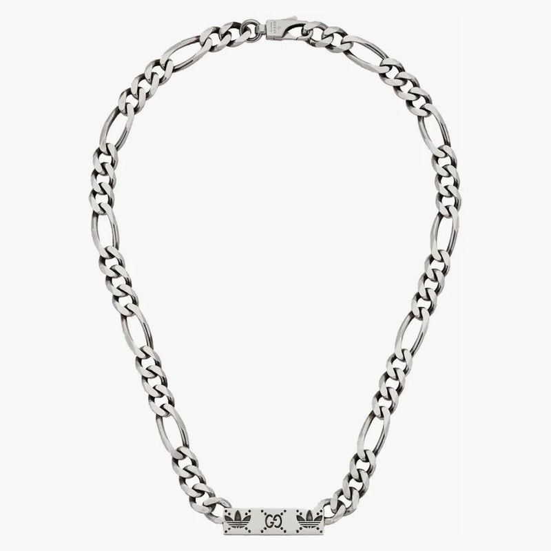 Gucci X Adidas Gourmette Chain Necklace Silver