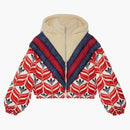 Gucci x adidas hooded buffer jacket black/white/red