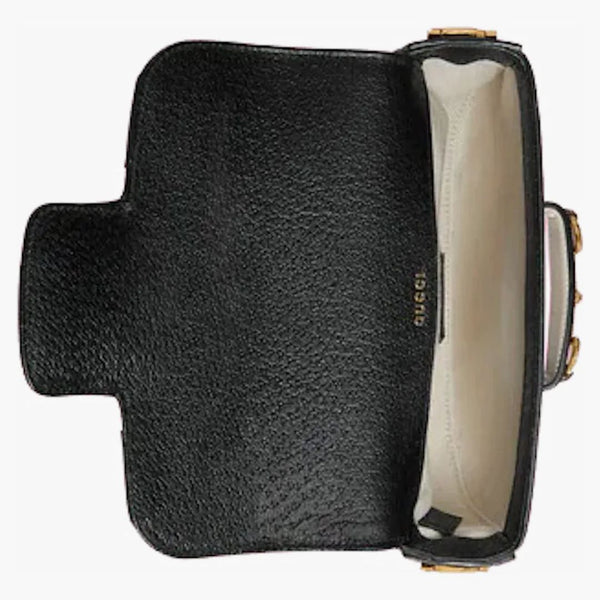 Gucci X Adidas Horsebit 1955 axelväska svart/vit