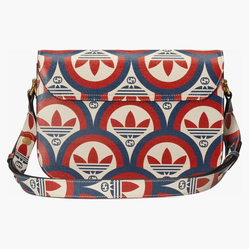 Gucci x Adidas Horsebit 1955 Torba na ramię niebieska/czerwona