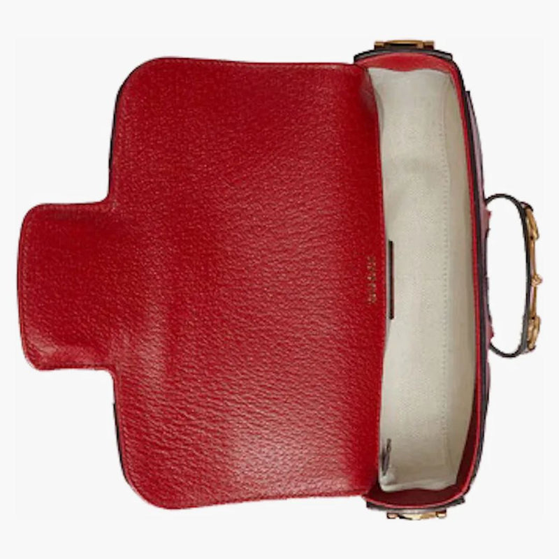 Gucci X Adidas Horsebit 1955 axelväska röd