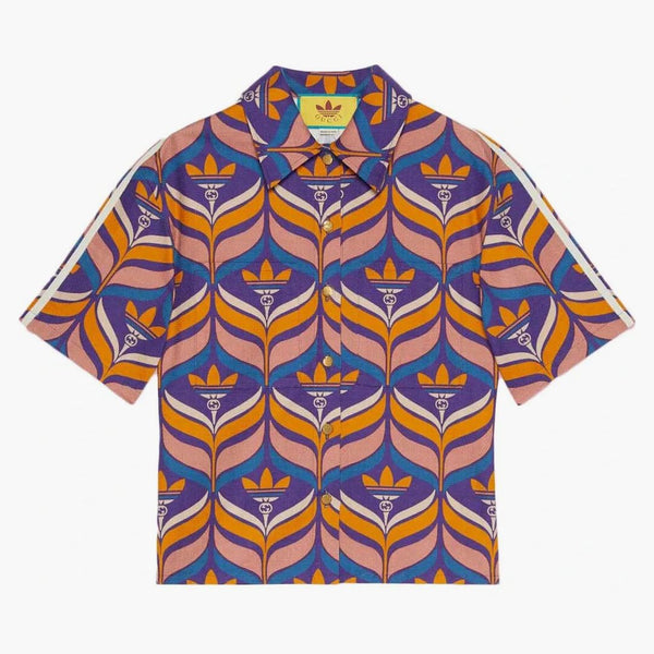 Gucci X adidas låsande G och Treffoil Shirt Orange Multicolor