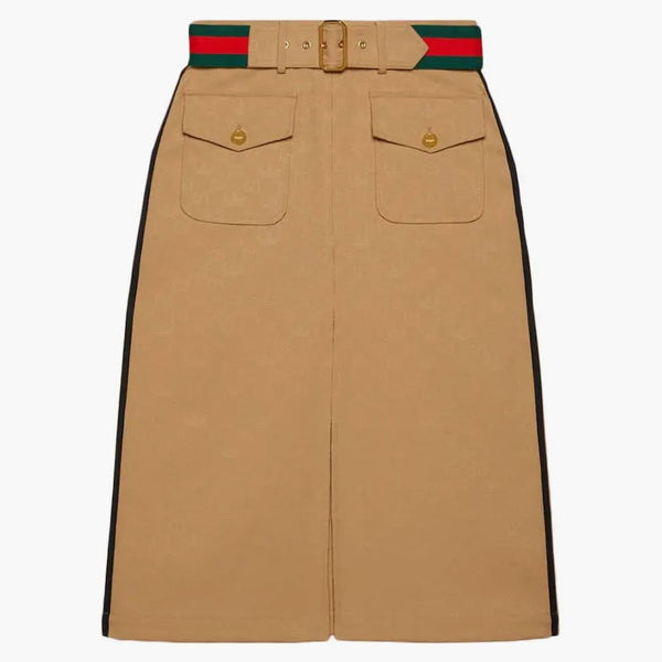 Gucci x adidas jacquard sukně beige