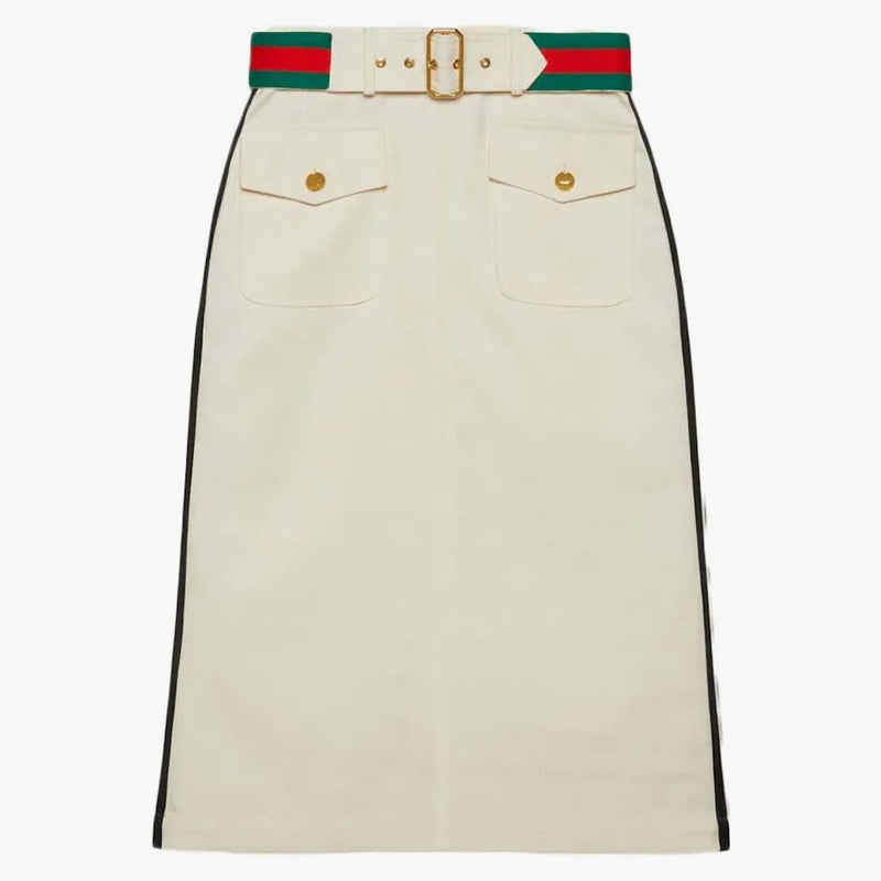 Gucci x adidas jacquard sukně bílá/béžová