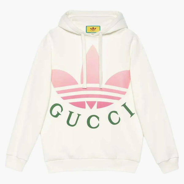 Gucci x Adidas Jersey z kapturem bluza biała
