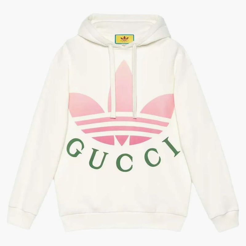 Gucci X Adidas Jersey Hooded Sweatshirt White