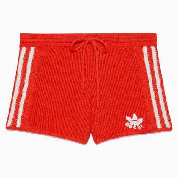 Gucci x adidas pletené šortky červené