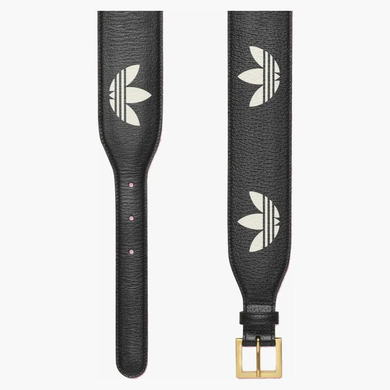 Gucci X Adidas Leather Horsebit Belt Black