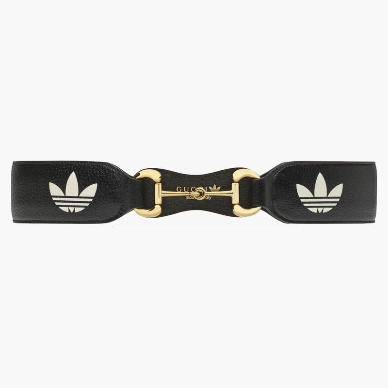 Gucci X Adidas Leather Horsebit Belt Black