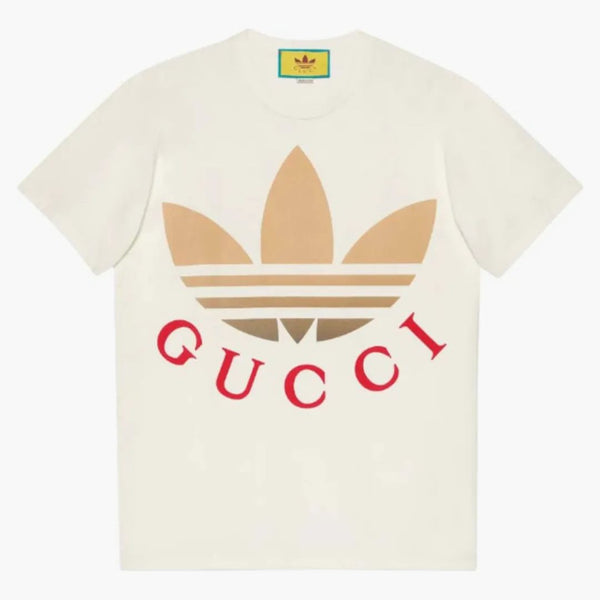 T-shirt logo Gucci x Adidas White/Beige